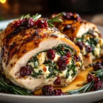 Spinach & Cranberry Stuffed Chicken Breasts