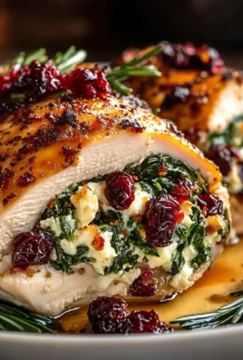 Spinach & Cranberry Stuffed Chicken Breasts