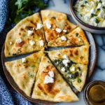 Turkish Gözleme (Spinach and Feta Stuffed Flatbread)