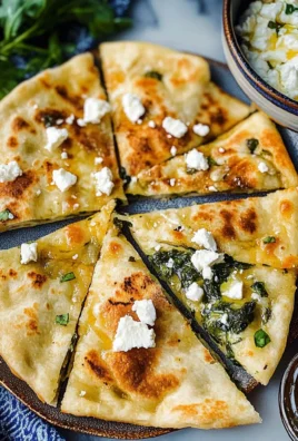 Turkish Gözleme (Spinach and Feta Stuffed Flatbread)