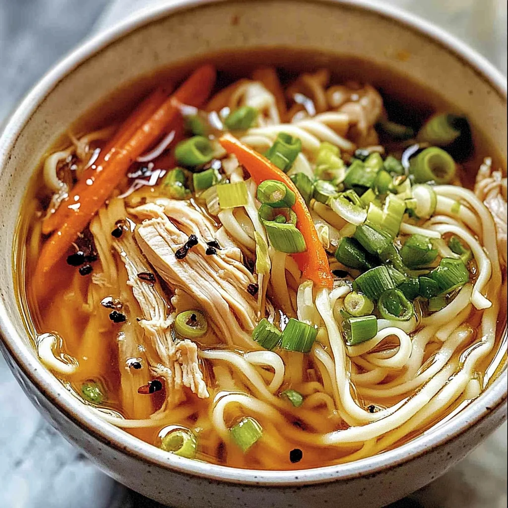 Aromatic Ginger Scallion Chicken Noodle Soup - Alrightwithme