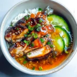 Caramelised Soy Chicken in Garlic Ginger Broth with Rice
