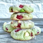 Cherry Pistachio Crinkle Cookies