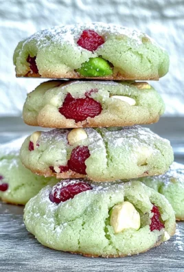 Cherry Pistachio Crinkle Cookies