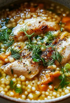 Chicken and Pearl Couscous Soup