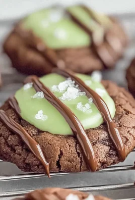 Chocolate Mint Thumbprint Cookies