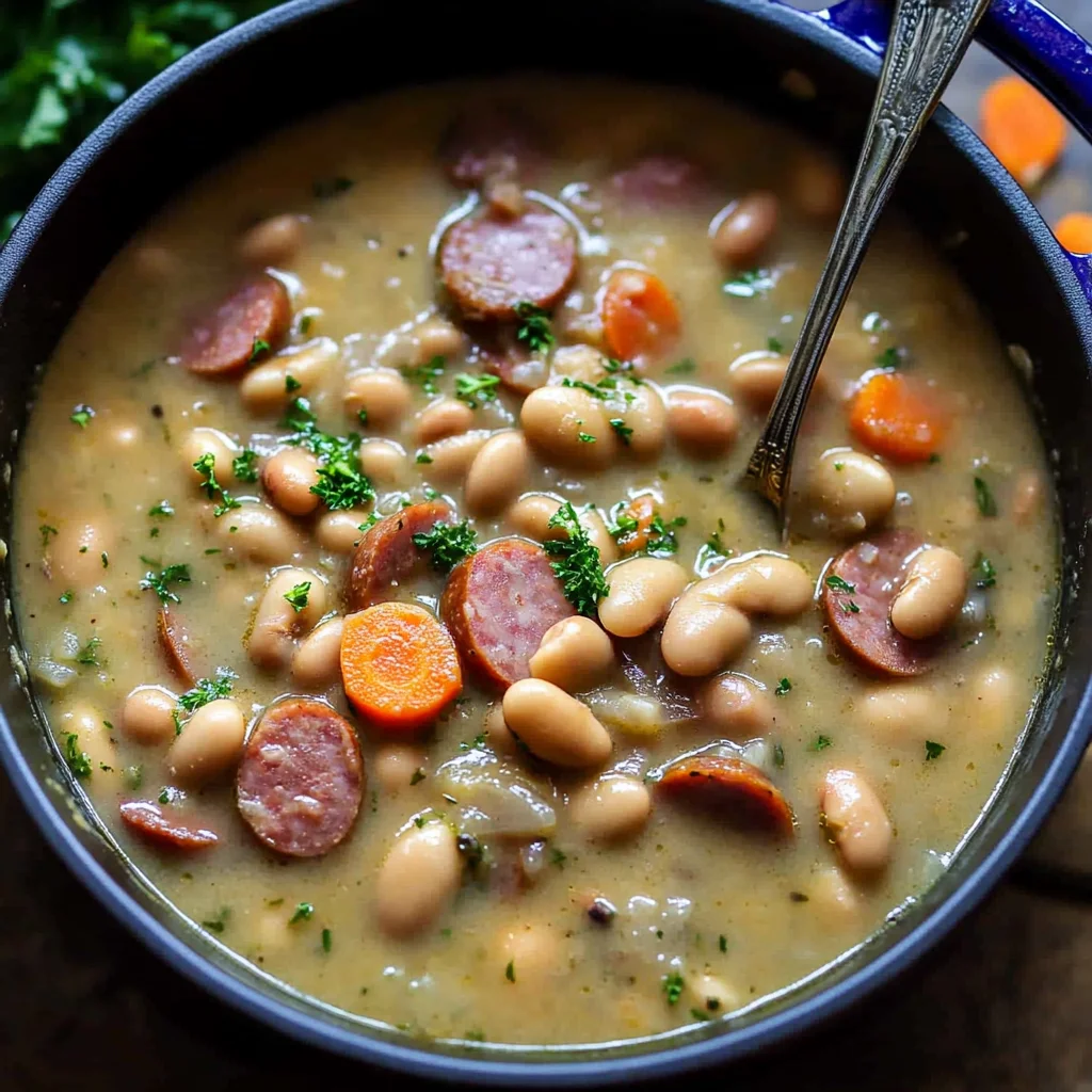 Creamy Bean Soup with Kielbasa