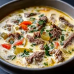 Creamy Philly Cheese Steak Soup