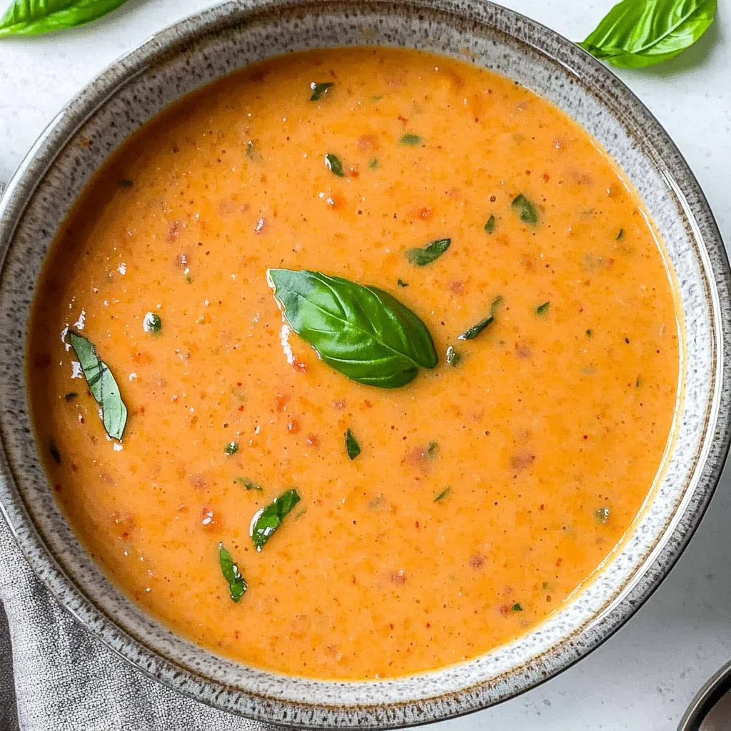 Creamy Roasted Red Pepper Soup