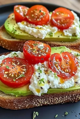 Creamy Tomato & Avocado Toast with Cottage Cheese