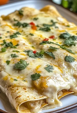 Creamy White Chicken Enchiladas