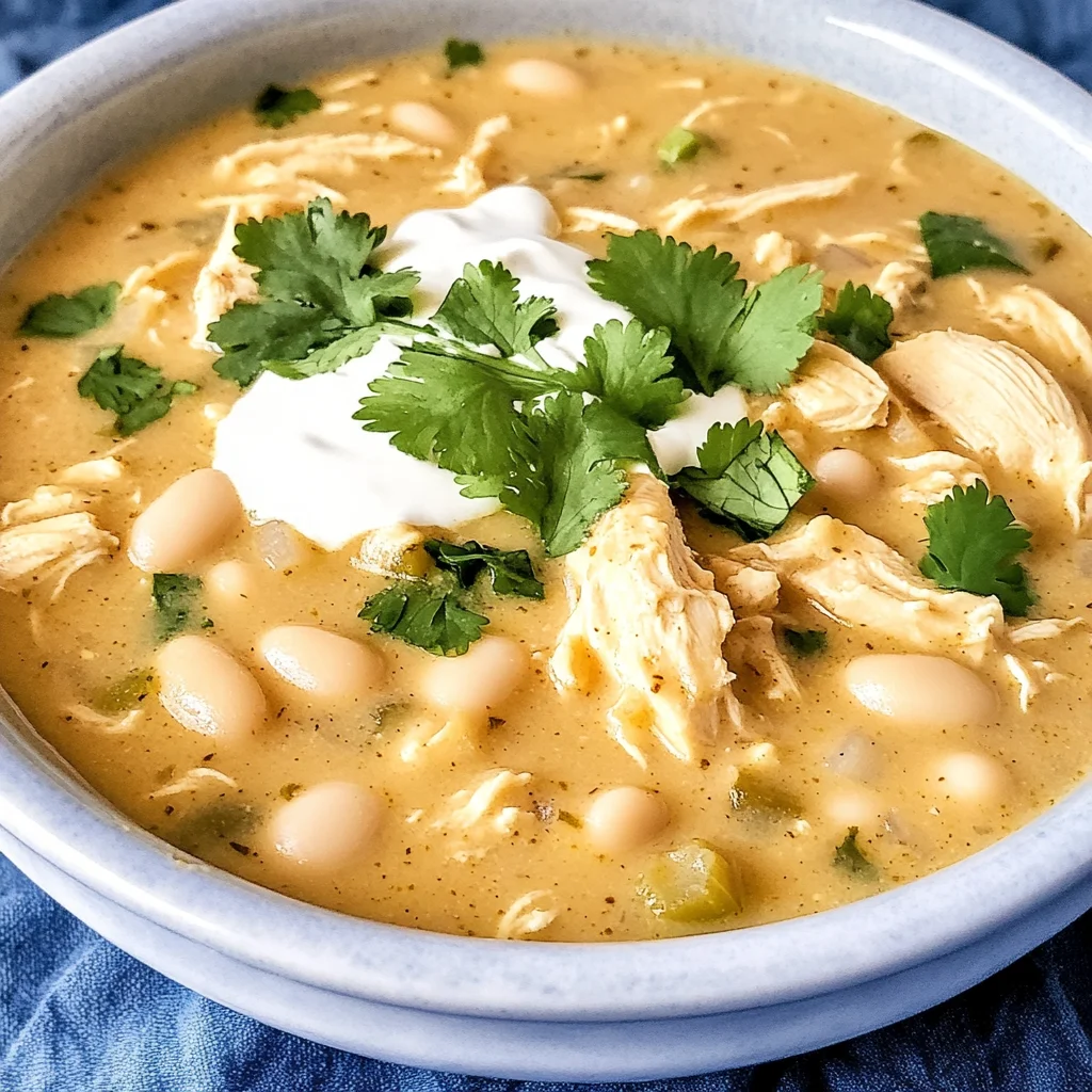 Crockpot Creamy White Chicken Chili