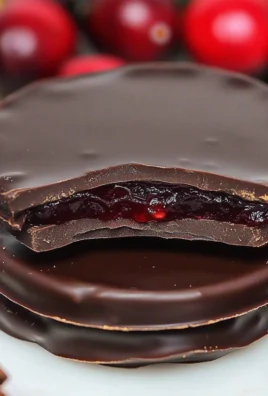 Dark Chocolate Covered Cranberry Sauce Bites