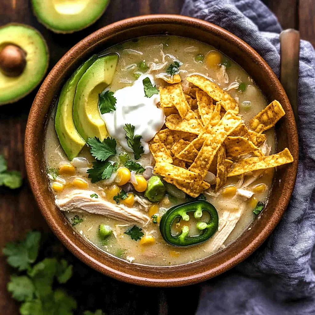 Flavorful Crockpot White Chicken Chili Soup
