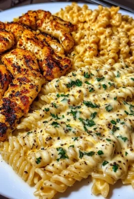 Garlic Parmesan Chicken Rotini in ThreeCheese Cajun Cream Sauce