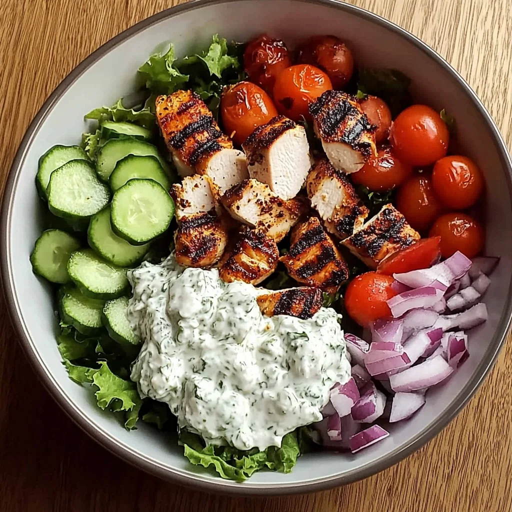 Greek Chicken Power Bowl with Tzatziki Sauce