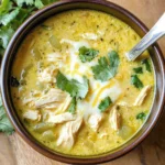 Green Chicken Enchilada Soup - Creamy and Cheesy!