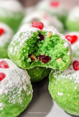 Grinch Cookies - Christmas Snowball Cookies
