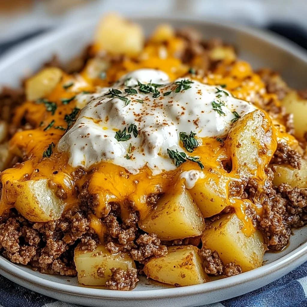 Ground Beef and Potatoes Casserole