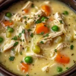 High Protein Chicken Pot Pie Soup