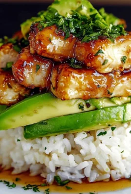 Honey Lime Chicken & Avocado Rice Stack
