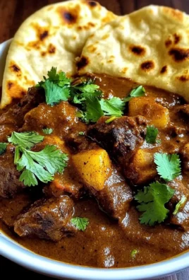 Indian-Style Beef Curry with Homemade Garlic Naan
