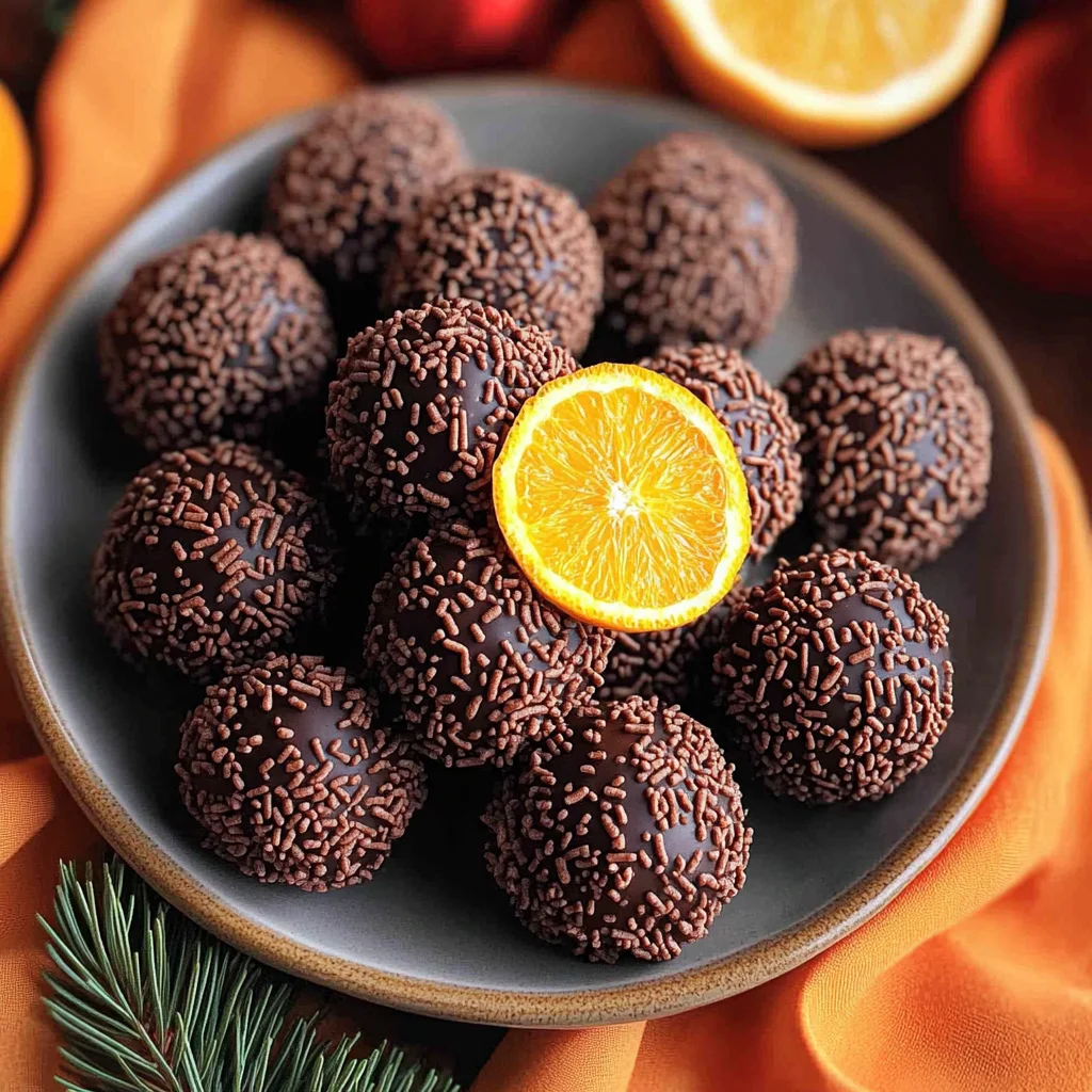 Juicy Orange Chocolate Christmas Truffles