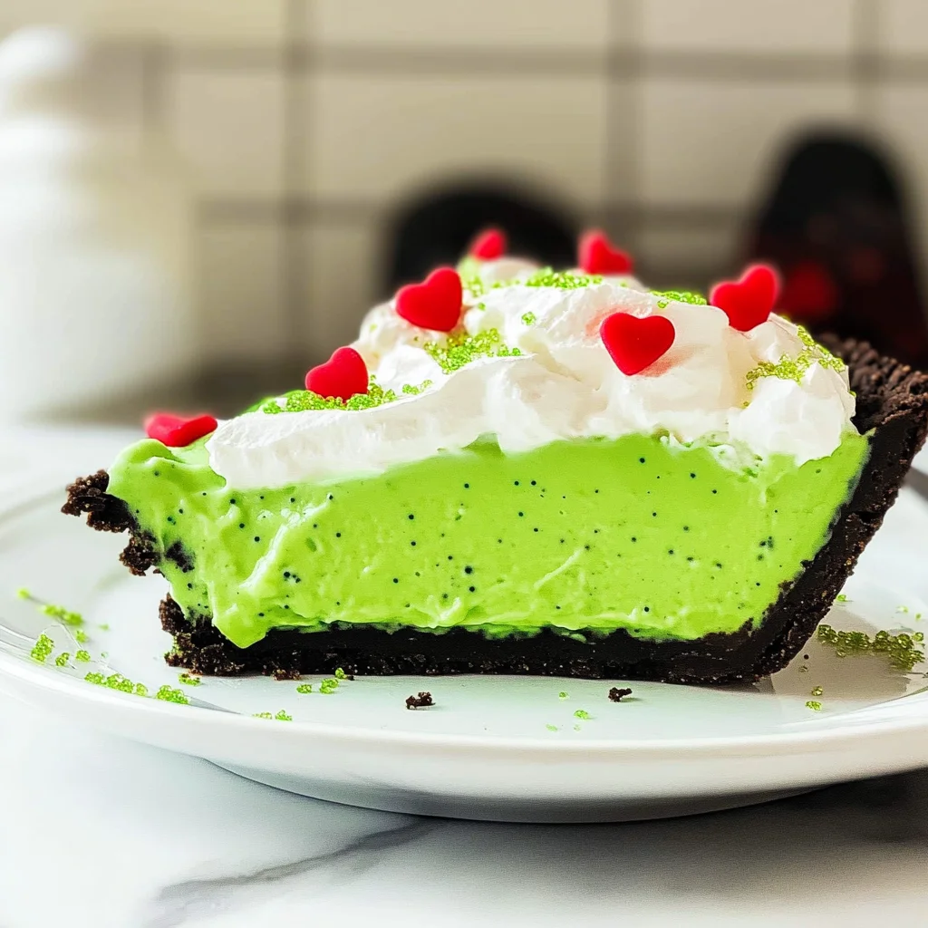 No Bake Grinch Pie