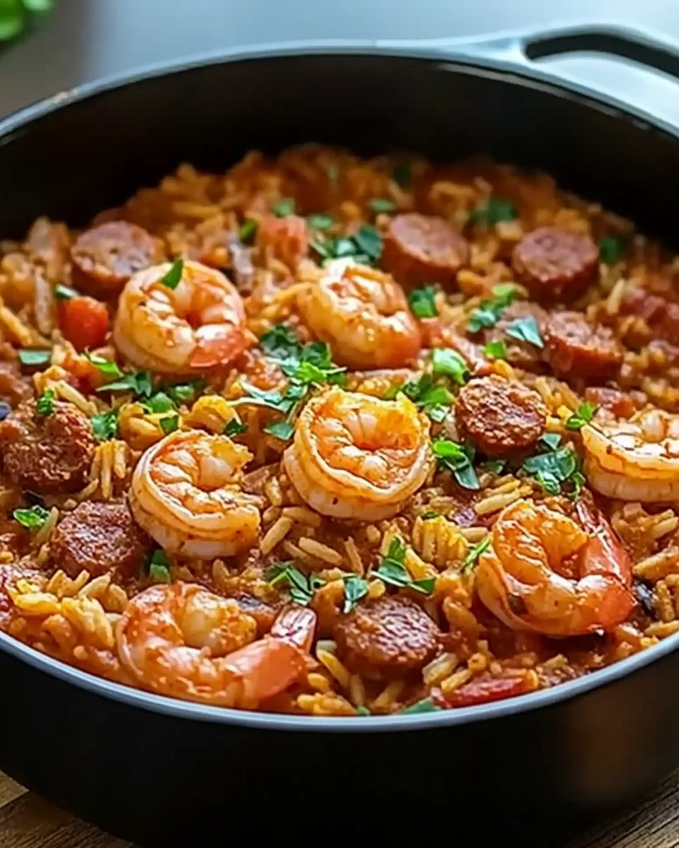 One Pot Shrimp and Sausage Jambalaya