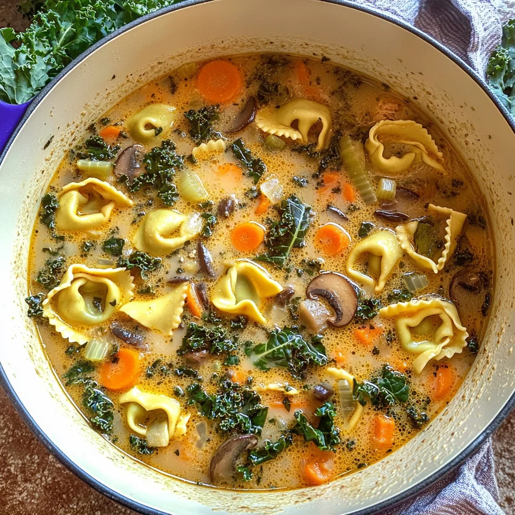 One Pot Vegetable Tortellini Soup