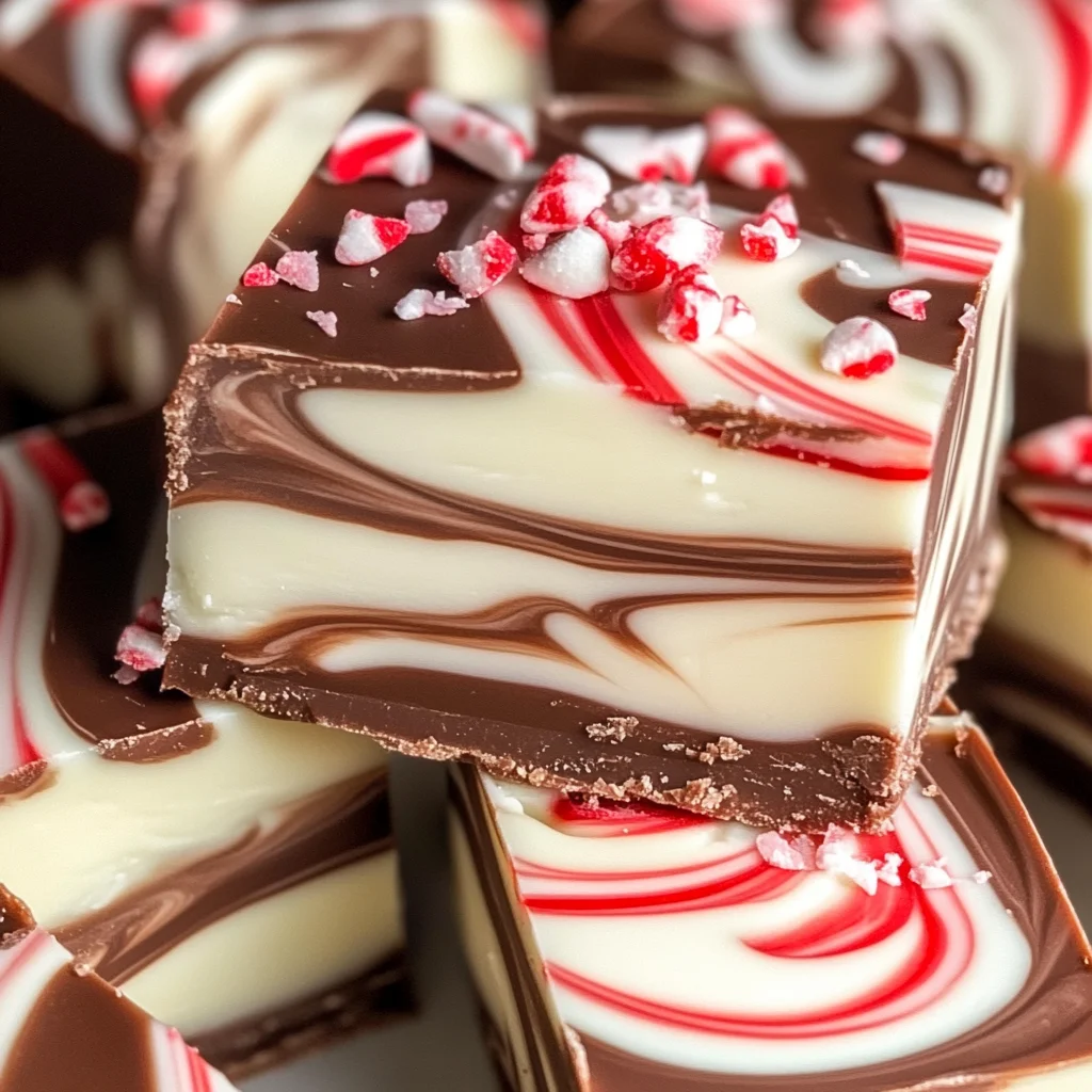 Peppermint Swirl Fudge