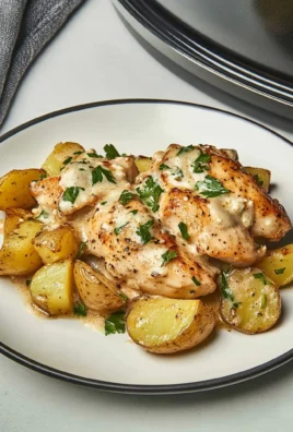 Slow Cooker Parmesan Garlic Chicken and Potatoes