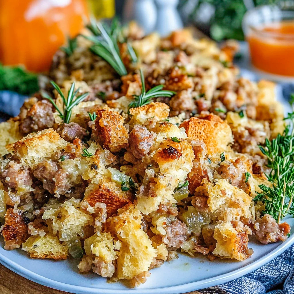 Slow Cooker Sausage Stuffing