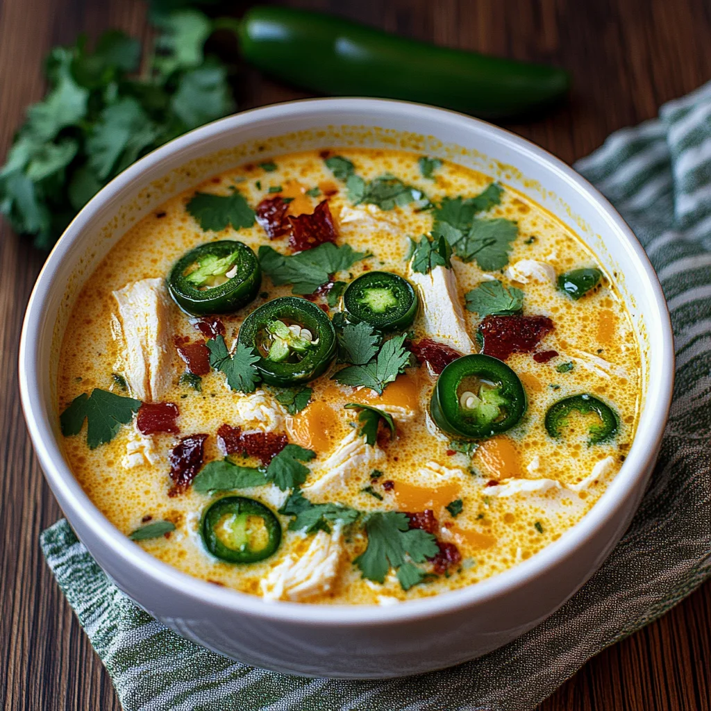 Spicy Jalapeño Popper Chicken Soup