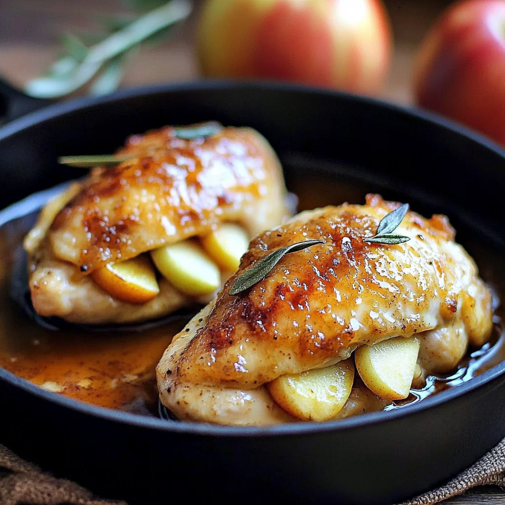 Apple and Brie Stuffed Chicken with Maple Dijon Glaze