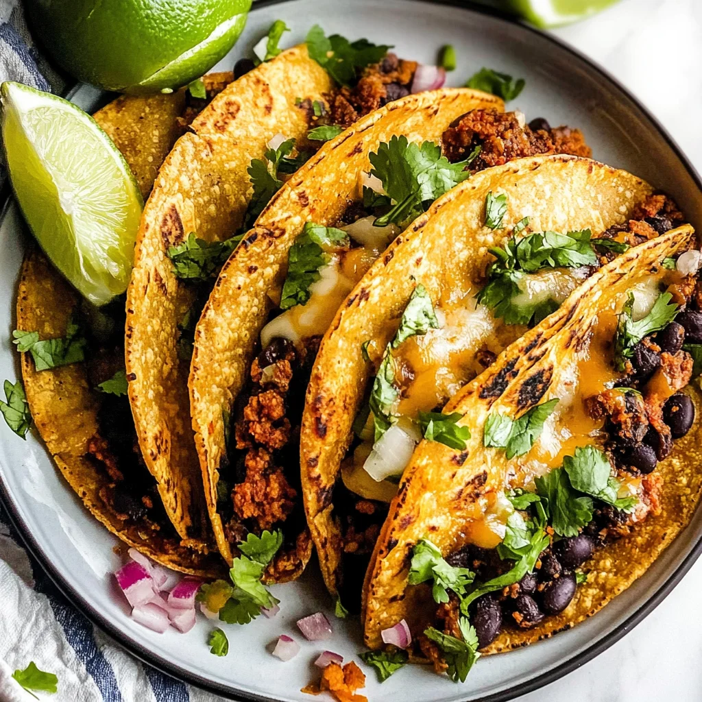 Crispy Sheet Pan Black Bean Tacos (Vegetarian)
