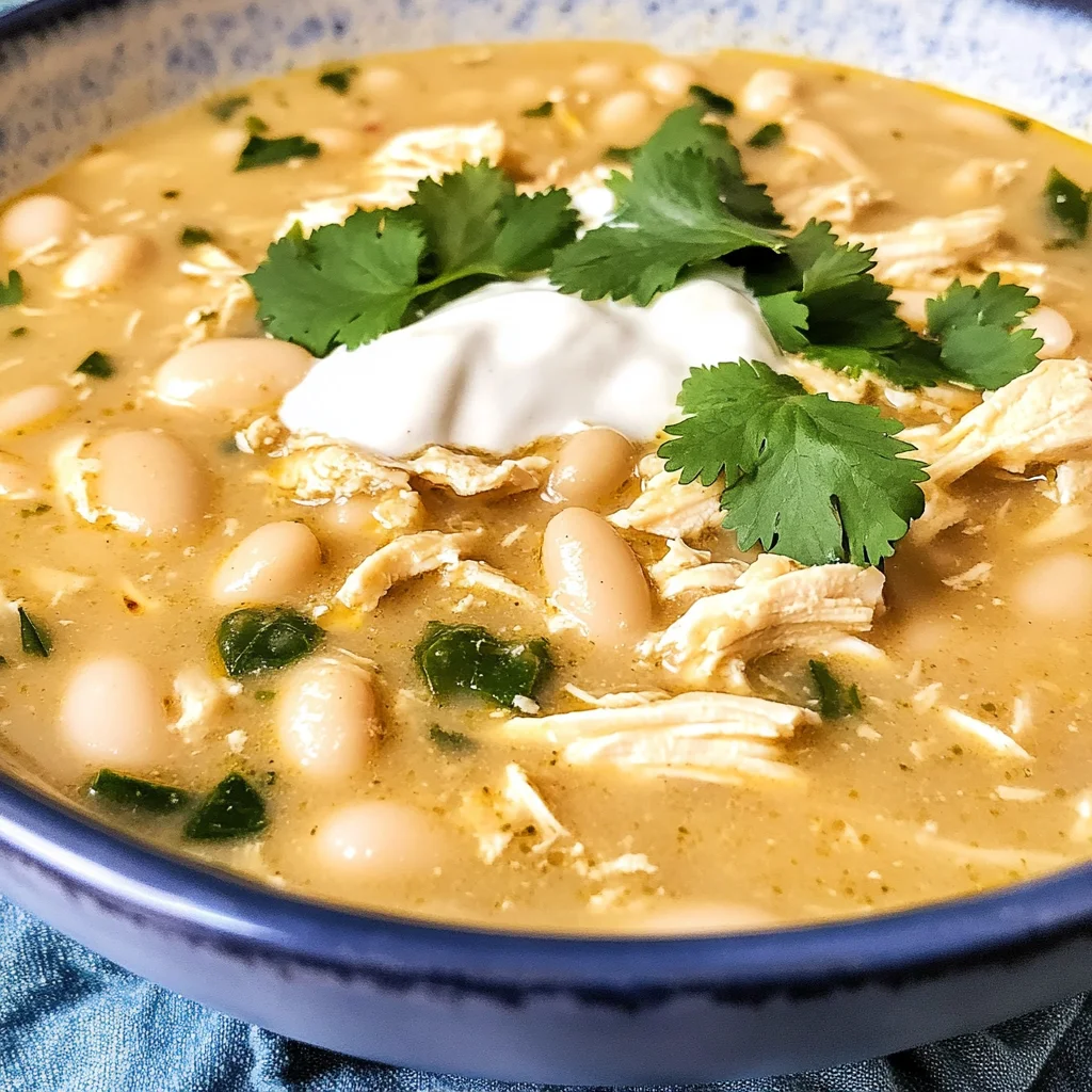 Crockpot Creamy White Chicken Chili