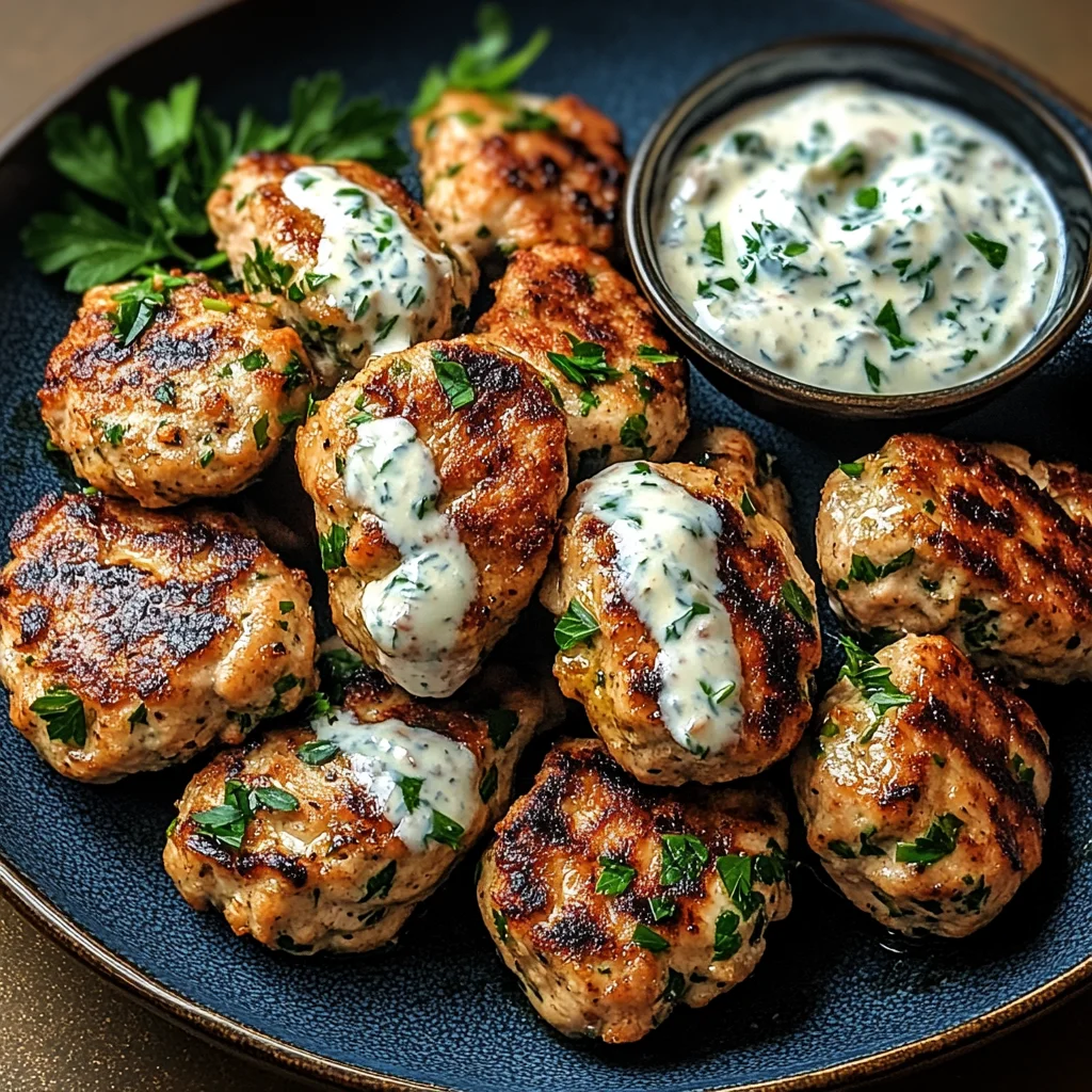 Delicious Chicken Kofta with Garlic Yogurt Sauce
