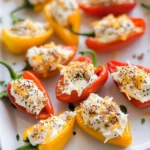 Everything Cream Cheese Stuffed Mini Bell Peppers