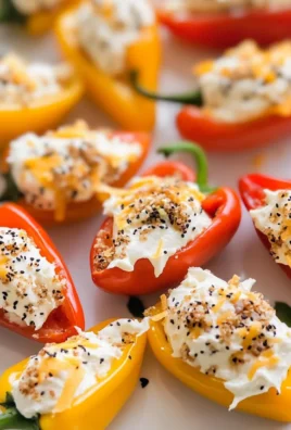 Everything Cream Cheese Stuffed Mini Bell Peppers