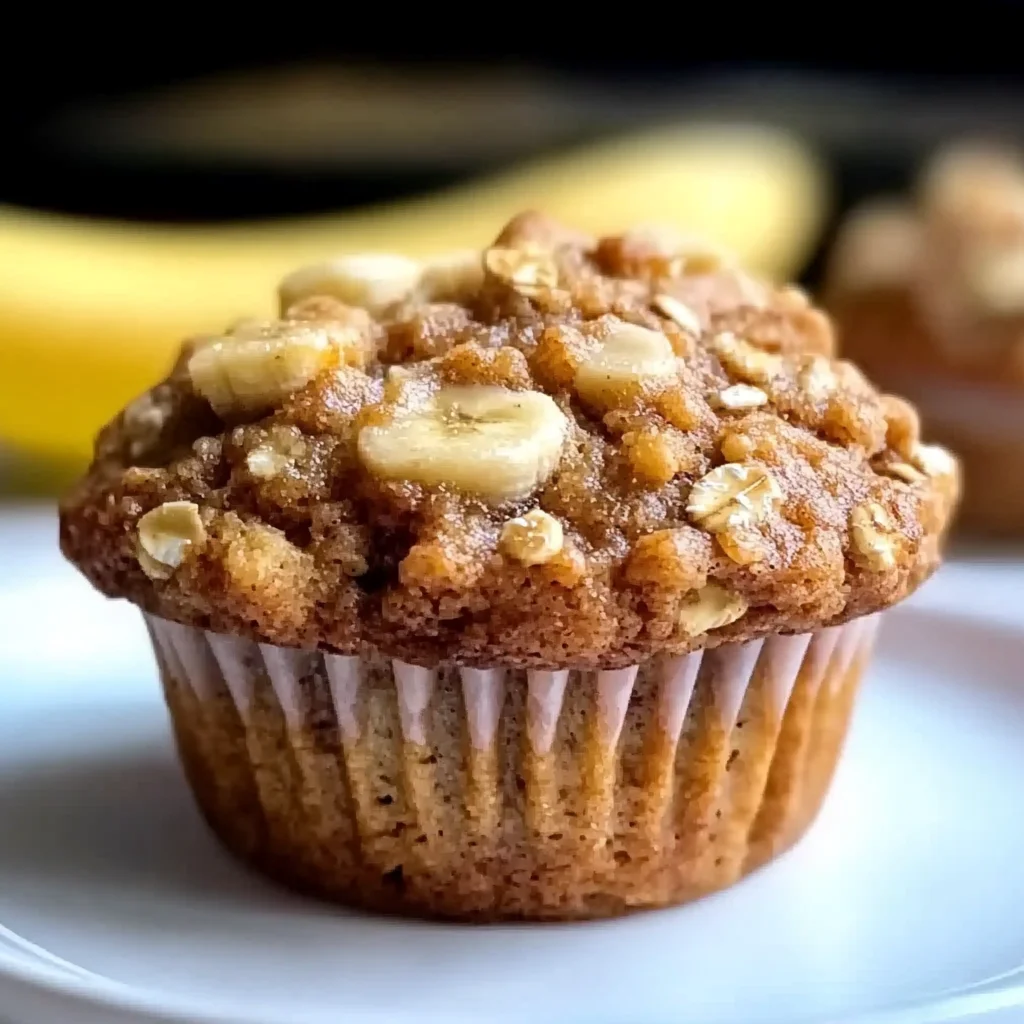 Healthy Banana Oatmeal Muffins