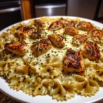 Mozzarella Garlic Butter Chicken Bowties in Cheesy Cream