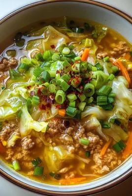 One-Pot Egg Roll Soup with Green Onions and Ginger