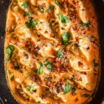 One Pan Baked Dumplings