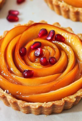 Persimmon Almond Rosette Tarts