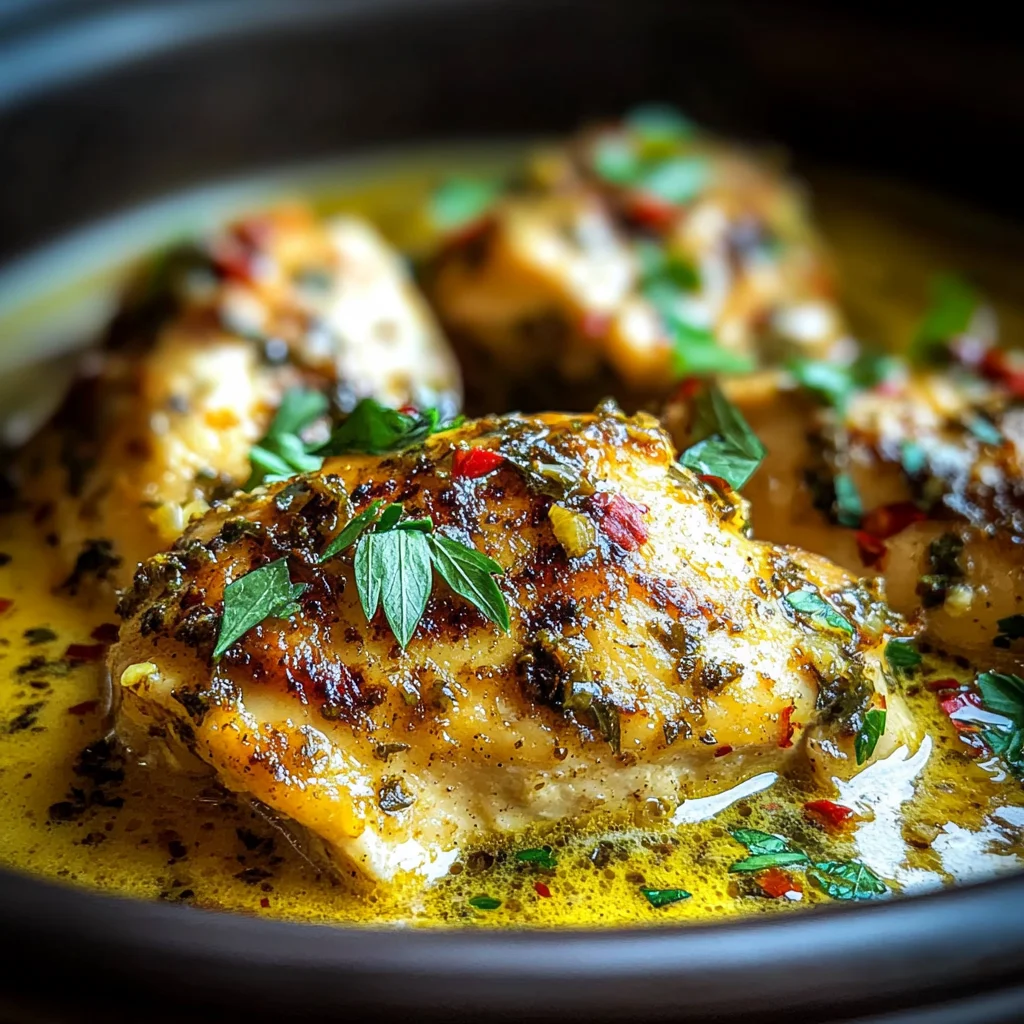 Slow Cooker Garlic Butter Chicken