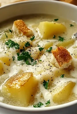 Soothing Hangover Cure Garlic Potato Soup - theamazingfood