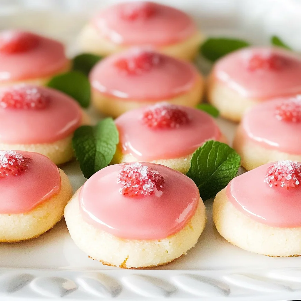 Strawberry Lemonade Melt Away Cookies