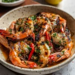 BBQ Grilled Prawns with Garlic, Lemon & Chilli