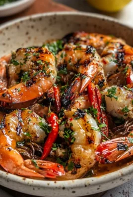 BBQ Grilled Prawns with Garlic, Lemon & Chilli